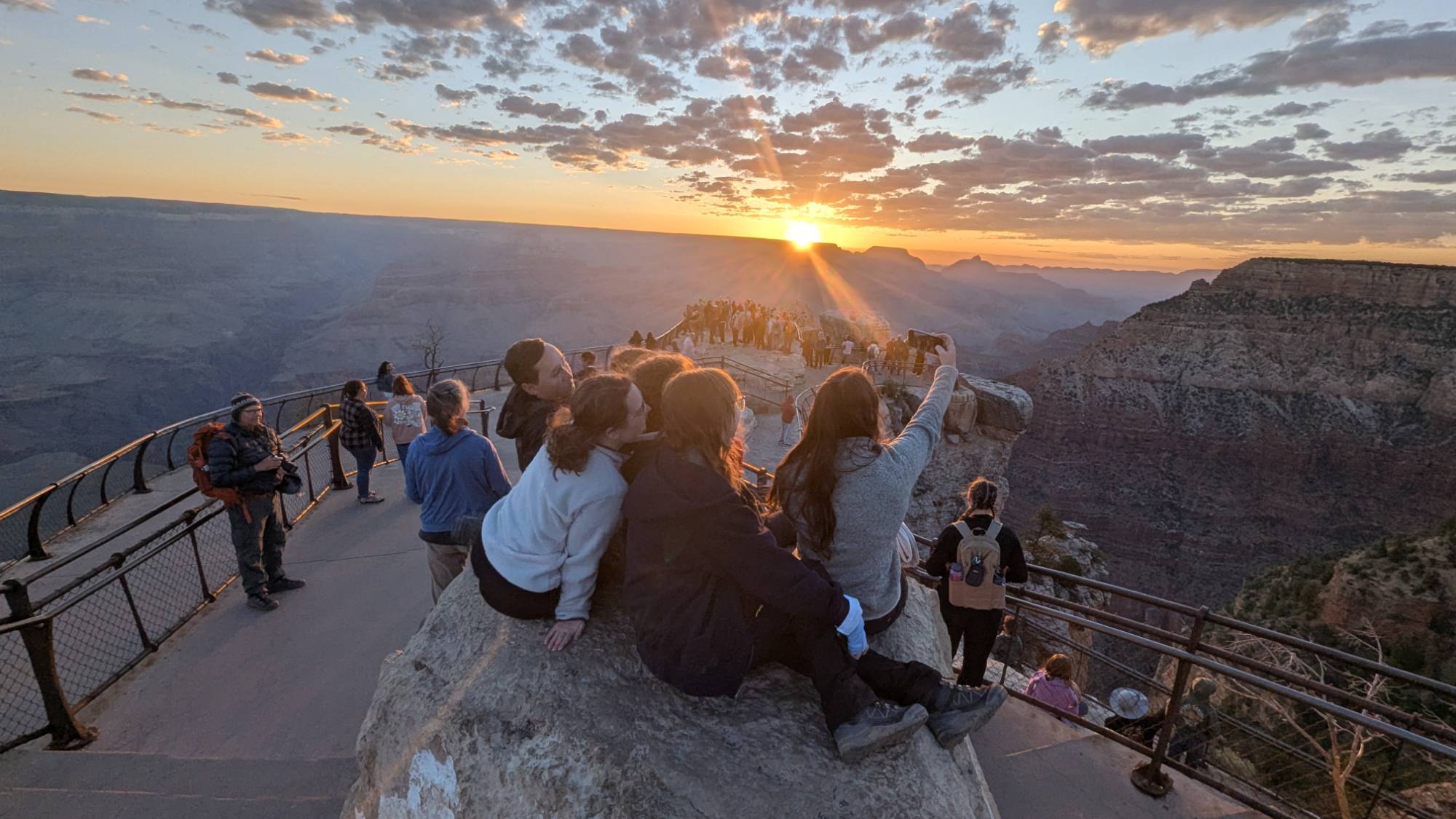 2025 WIWP participants at Grand Canyon National Park for a sunrise